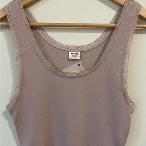 Aritzia Sunday Best Lavender Lace Tank